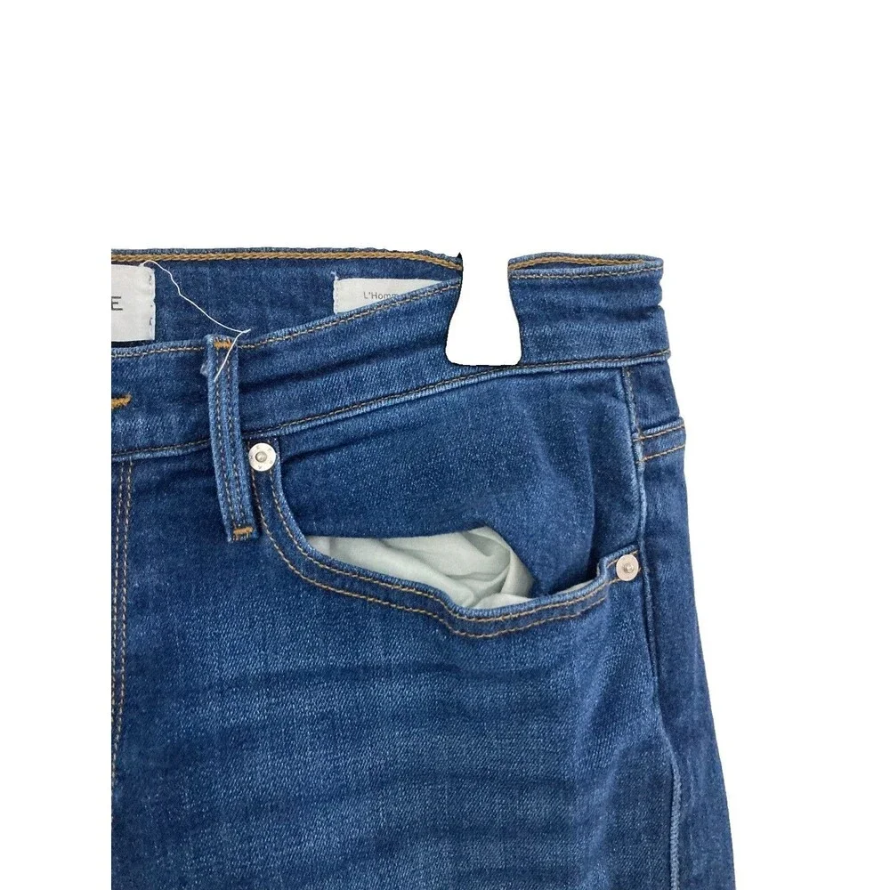 Men's Frame L'Homme Slim Jeans Dark Wash Blue Size 33L (Measures 32x31)